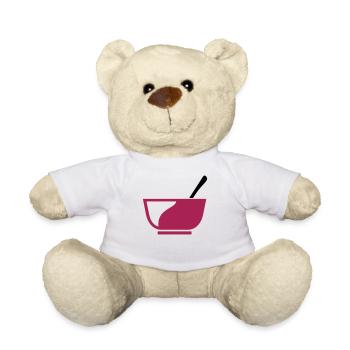 Müslischale zum Frühstück Geschenk - Teddy - Weiß - Vorne
