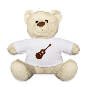 Gitarre Geschenk - Teddy - Weiß - Vorne