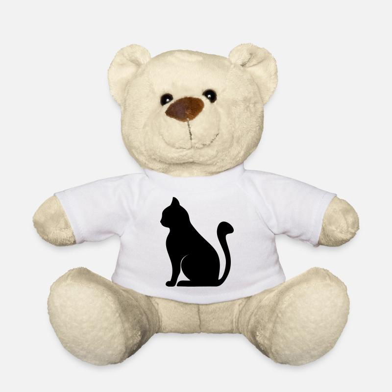silhouette de chat - Nounours - blanc