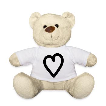 mon coeur heart - Nounours - blanc - Devant