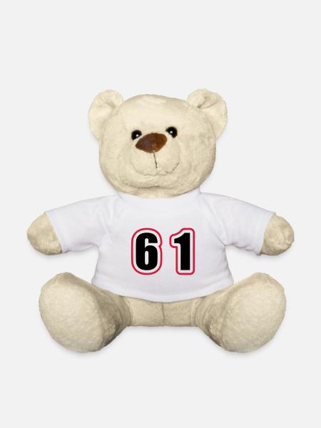 61 Zahl College - Teddy - Weiß