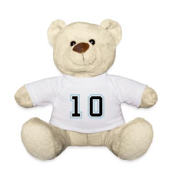 Symbole à 10 chiffres - Nounours - blanc - Devant
