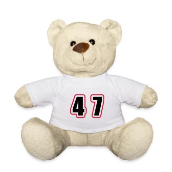 47 Nombre Collège - Nounours - blanc - Devant