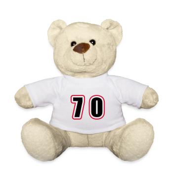 70 Number College - Teddy Bear - white - Front