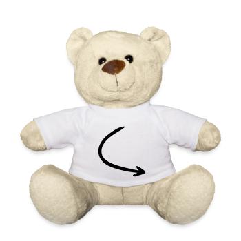 Pfeil Zeichnung Skizze schwarz - Teddy - Weiß - Vorne