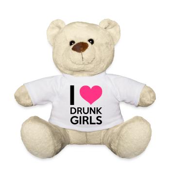 I Love Drunk Girls - Teddy - Weiß - Vorne