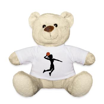basket-ball saut dunking dunk femme femme mae - Nounours - blanc - Devant
