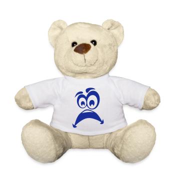 trauriger Smiley - Teddy - Weiß - Vorne