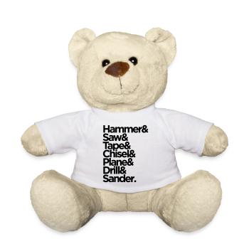 Funny Carpenter Tools - Teddy Bear - white - Front