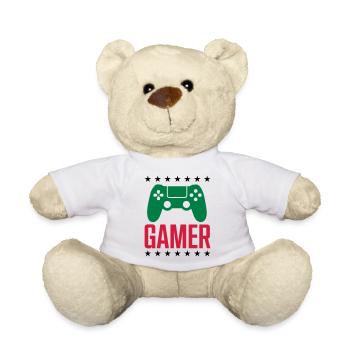 Gamer Game Controller - Teddy Bear - white - Front