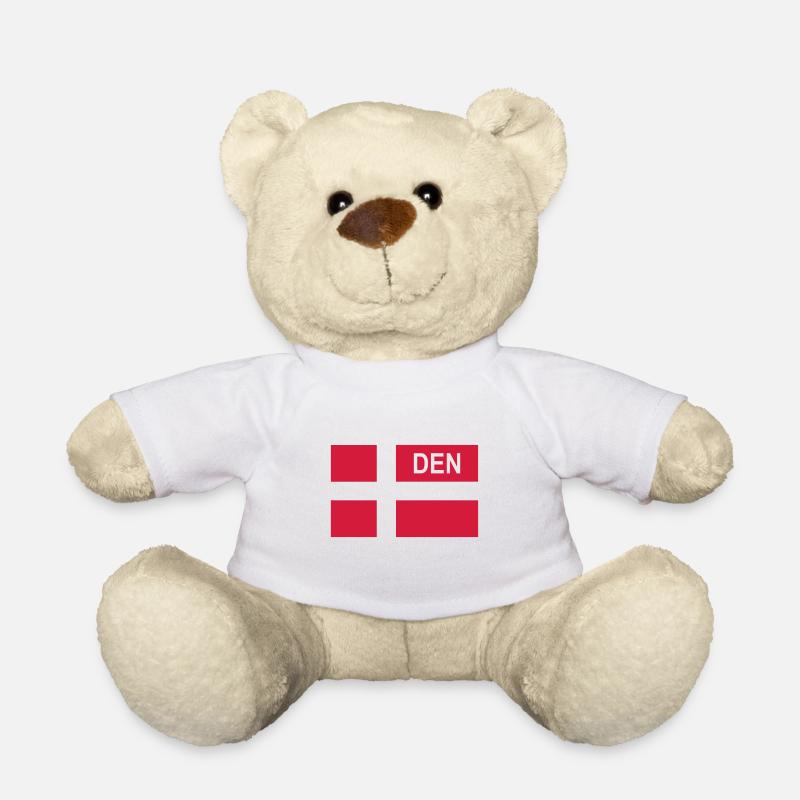 Danish Tactical Flag Denmark - Denmark - DEN - Teddy Bear - white