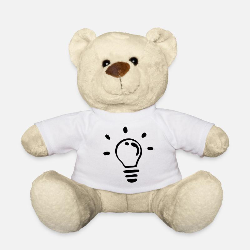 Single light bulb - Teddy Bear - white