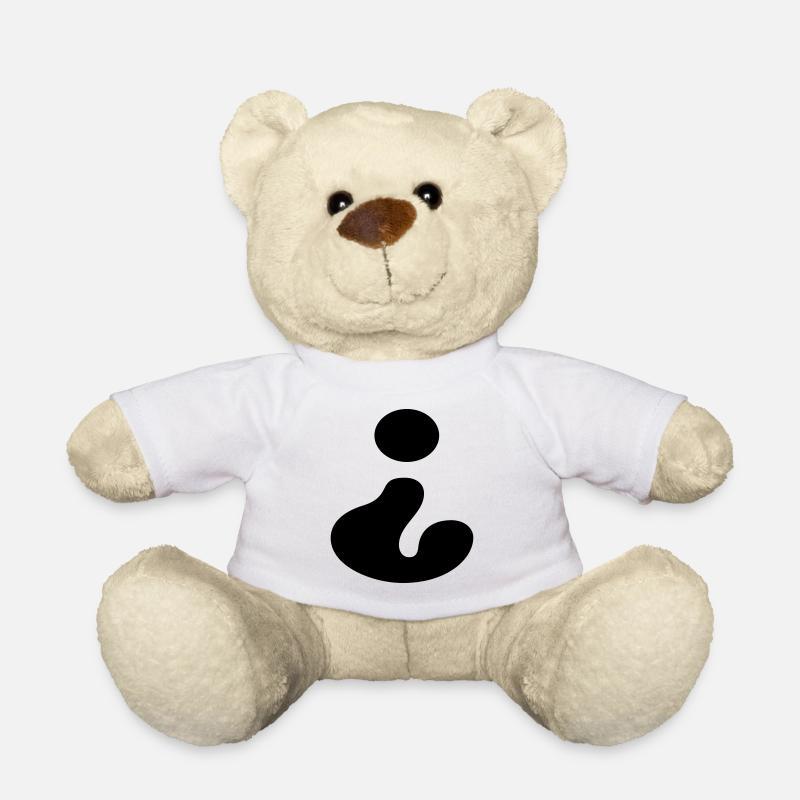Fragezeichen, spanisch - Teddy - Weiß