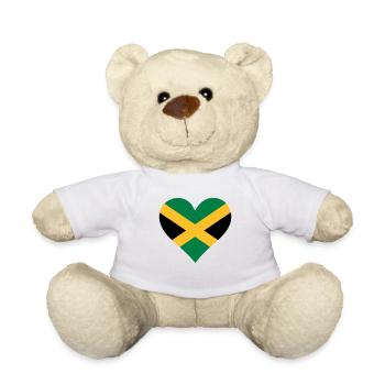 A heart for Jamaica - Teddy Bear - white - Front