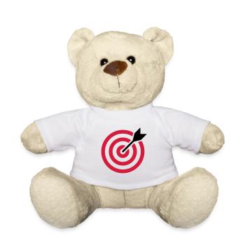 Bullseye Target Logo Symbol - Teddy Bear - white - Front