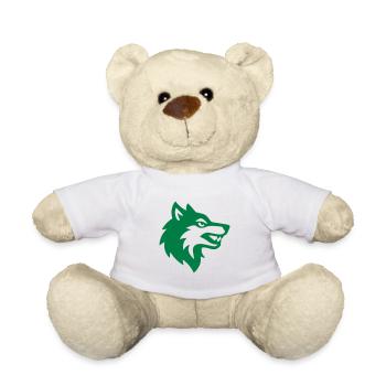 Icône du logo tête de loup - Nounours - blanc - Devant