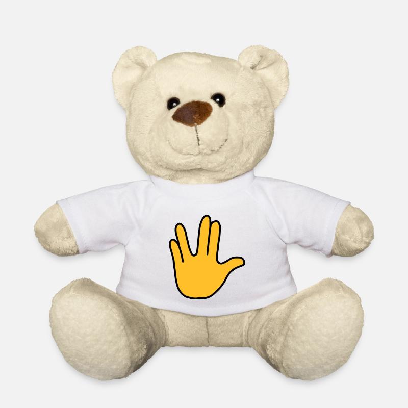 Emoji Vulkanier Gruß Skizze Farbe - Teddy - Weiß