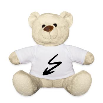 Arrow drawing sketch black - Teddy Bear - white - Front