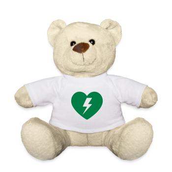 AED emergency defibrillator firts aid - Teddy Bear - white - Front