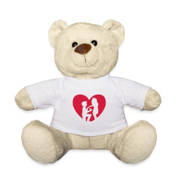 Marriage Proposal Heart - Wedding Proposal - Teddy Bear - white - Front