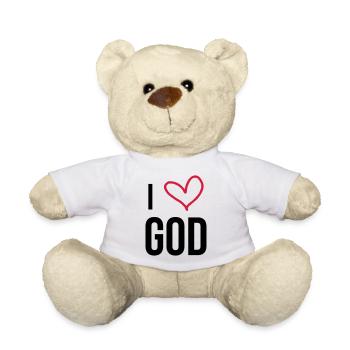chrétien / chrétienne / catholique / religion - Nounours - blanc - Devant
