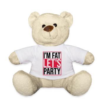 im fat lets party - Teddy - Weiß - Vorne