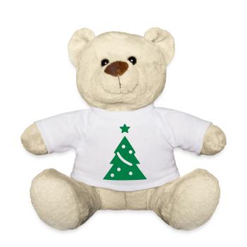 Christmas Tree Fir Tree - Teddy Bear - white - Front