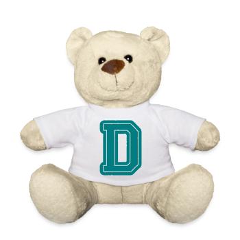 D letter - Teddy Bear - white - Front