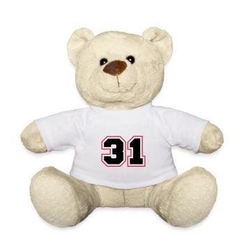 31 symbole de nombre - Nounours - blanc - Devant
