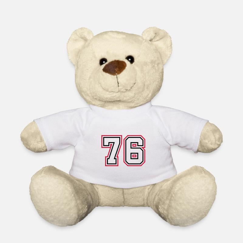 76 Numéro de numéro - Nounours - blanc