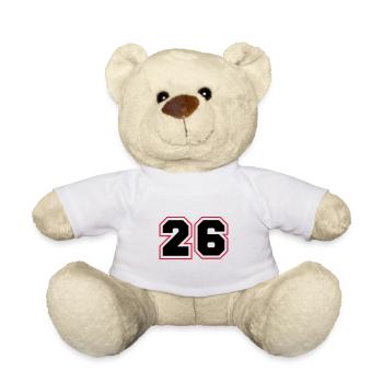 26 nombre symbole - Nounours - blanc - Devant