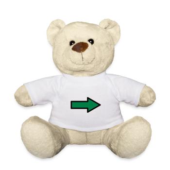 Arrow Sign Symbols - Teddy Bear - white - Front