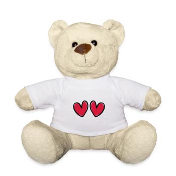 herzen Liebe Symbol - Teddy - Weiß - Vorne