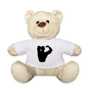 A strong man - Teddy Bear - white - Front