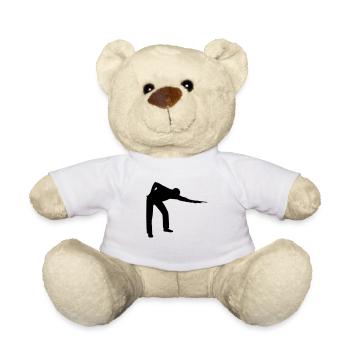 SNOOKER - PLAYER Icon - Teddy Bear - white - Front