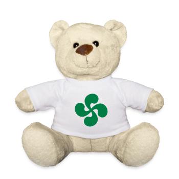 Croix Basque seul Verte - Nounours - blanc - Devant