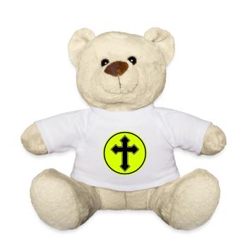 Icône de symbole de croix - Nounours - blanc - Devant