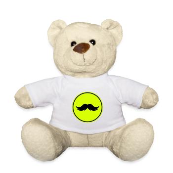 Mustache symbol - Teddy Bear - white - Front
