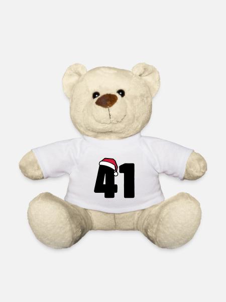 41 Numéro Noël - Nounours - blanc