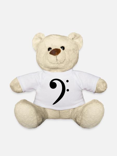 Bassschlüssel - Teddy - Weiß