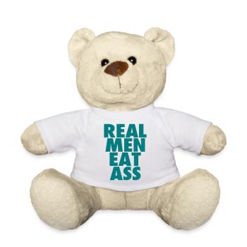 Real Men eat ass - Nounours - blanc - Devant