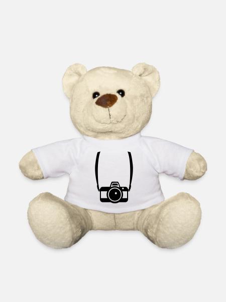 Camera - Teddy Bear - white