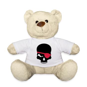 Skull - Teddy Bear - white - Front
