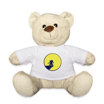 loup-garou, singe, silhouette, falaise, lune, soleil, nuit - Nounours - blanc - Devant