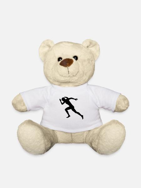 Sprinterin, Läuferin, Laufen - Teddy - Weiß