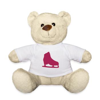 Schlittschuh-Eisschuhfigur - Teddy - Weiß - Vorne