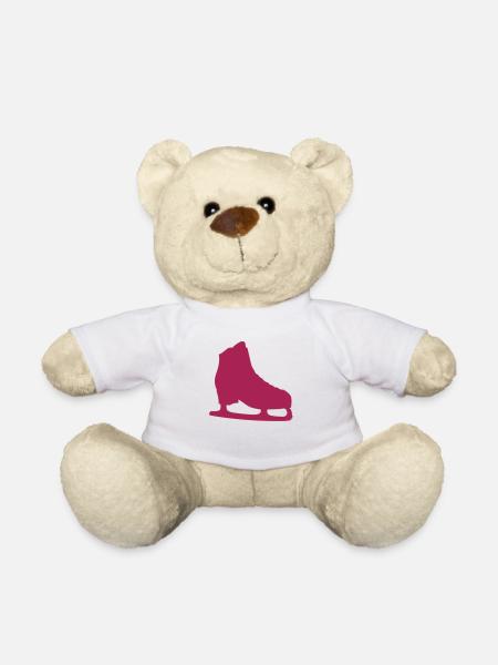 Schlittschuh-Eisschuhfigur - Teddy - Weiß