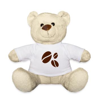 Grains de café - Nounours - blanc - Devant