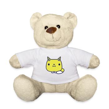 chat mignon a l’air heureux souriant chaton amusant - Nounours - blanc - Devant