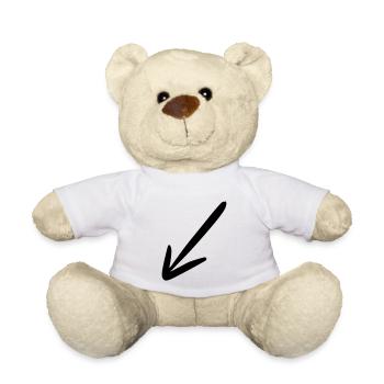 Arrow drawing sketch black - Teddy Bear - white - Front